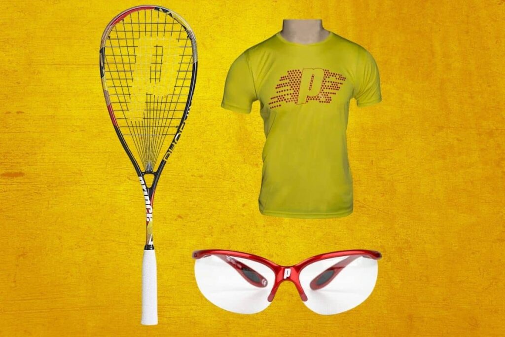 Prince phoenix pro 750 is displayed against a vibrant yellow background.